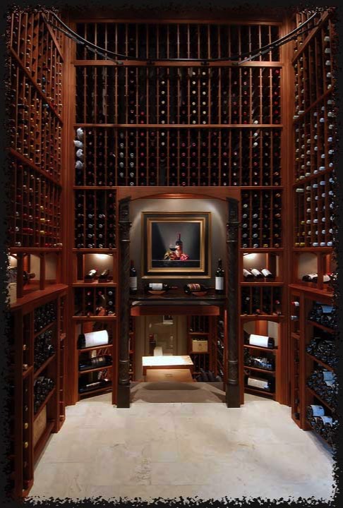 A dramatic, tall space with original artwork prominently displayed.