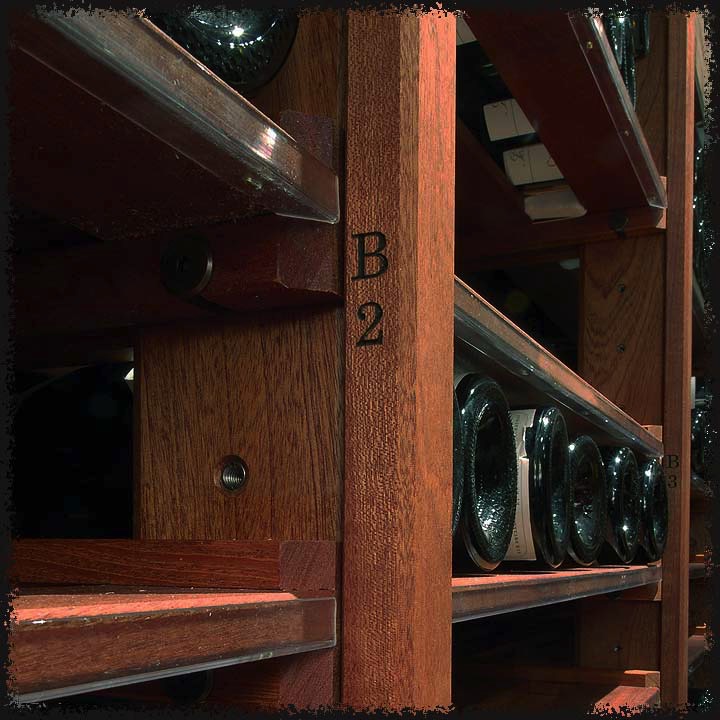 To accomodate the collector's inventory system, a numbering scheme was CNC-carved into the millwork trim.